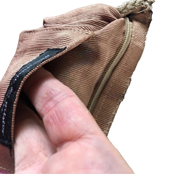 Marshall and Gilster Crochet Works Crossbody Bag Tan Crocheted  Braided Strap - Picture 6 of 8